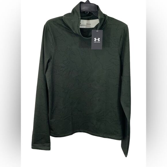 NWT Under Armour Women’s Cold Weather Funnel Neck‎ Size MEDIUM Dark Green - Picture 2 of 7
